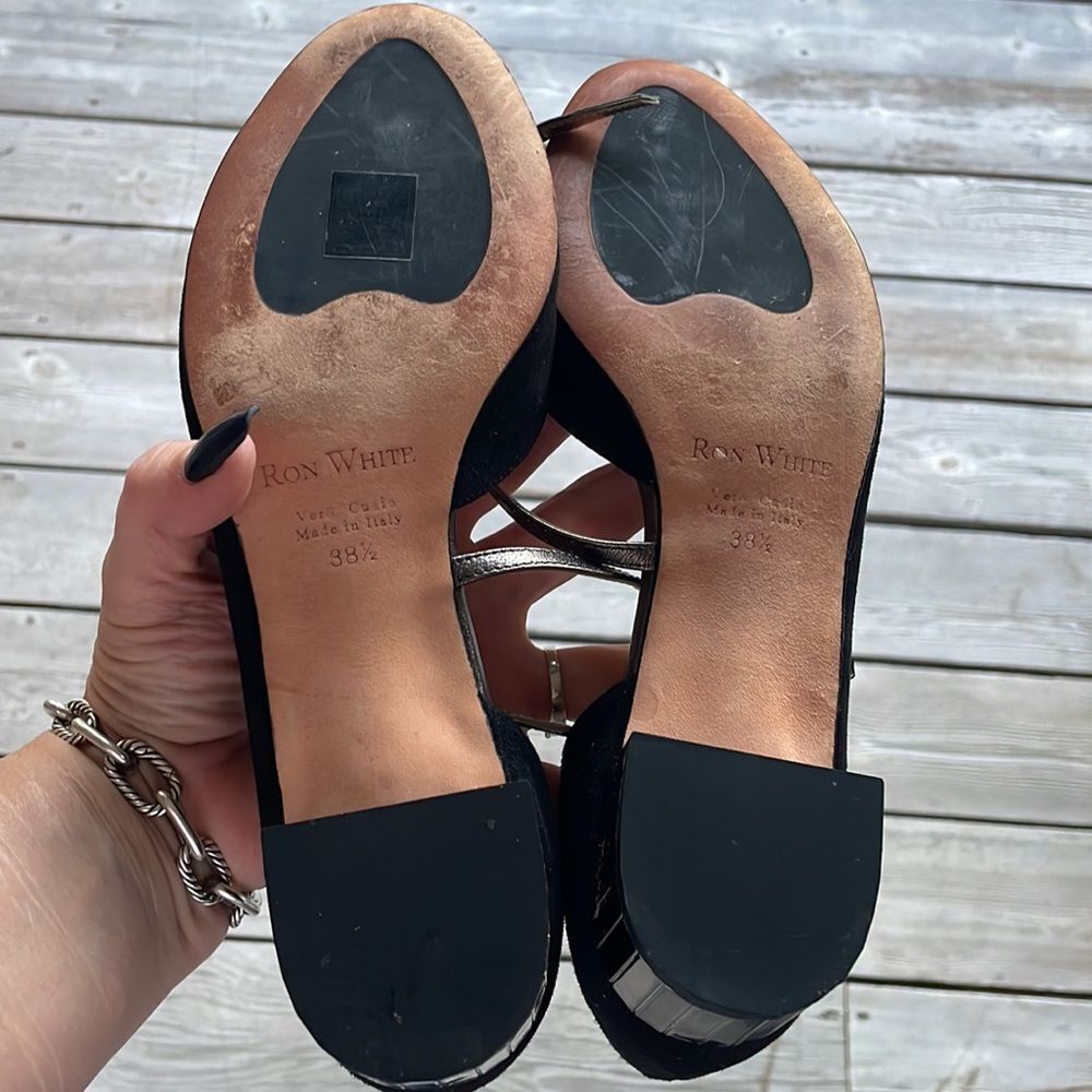Ron white made in Italy 38.5 chunky heel - Picture 9 of 9